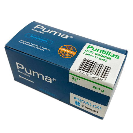 Puntilla con cabeza PUMA 3/4 Caja X 50 Cajetillas de 400g
