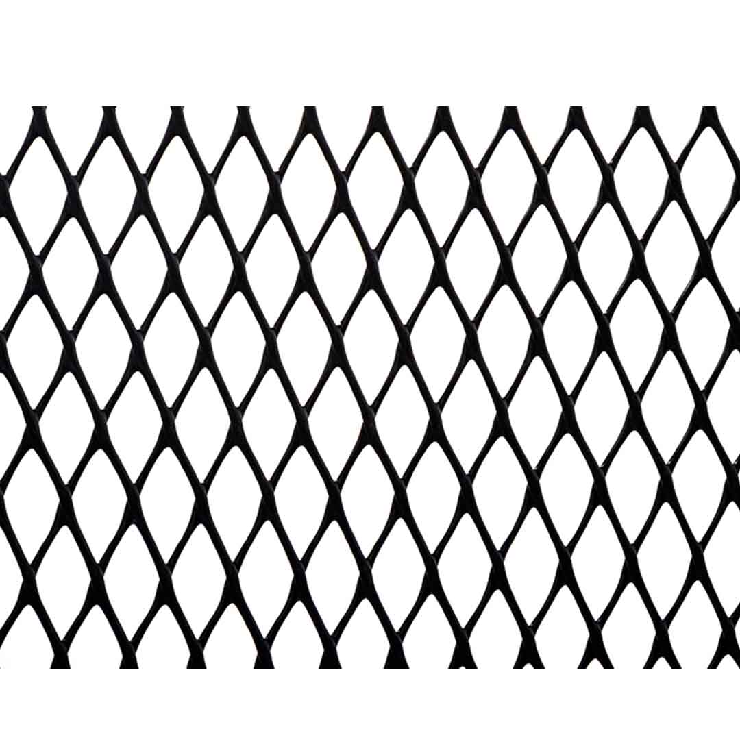 Malla Diamante orificio 11x11mmx1.0m ancho negra Rollo x 30 MT