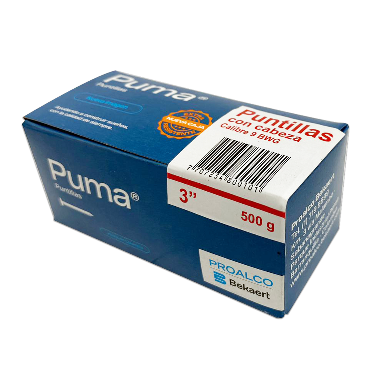 Puntilla con cabeza 3 Caja X 50 Cajetillas de 25Kg