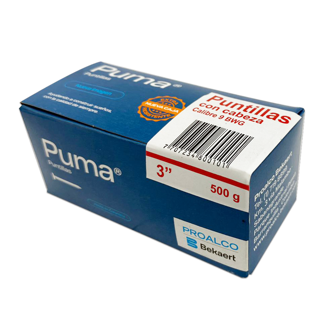 Puntilla con cabeza 3 Caja X 50 Cajetillas de 25Kg