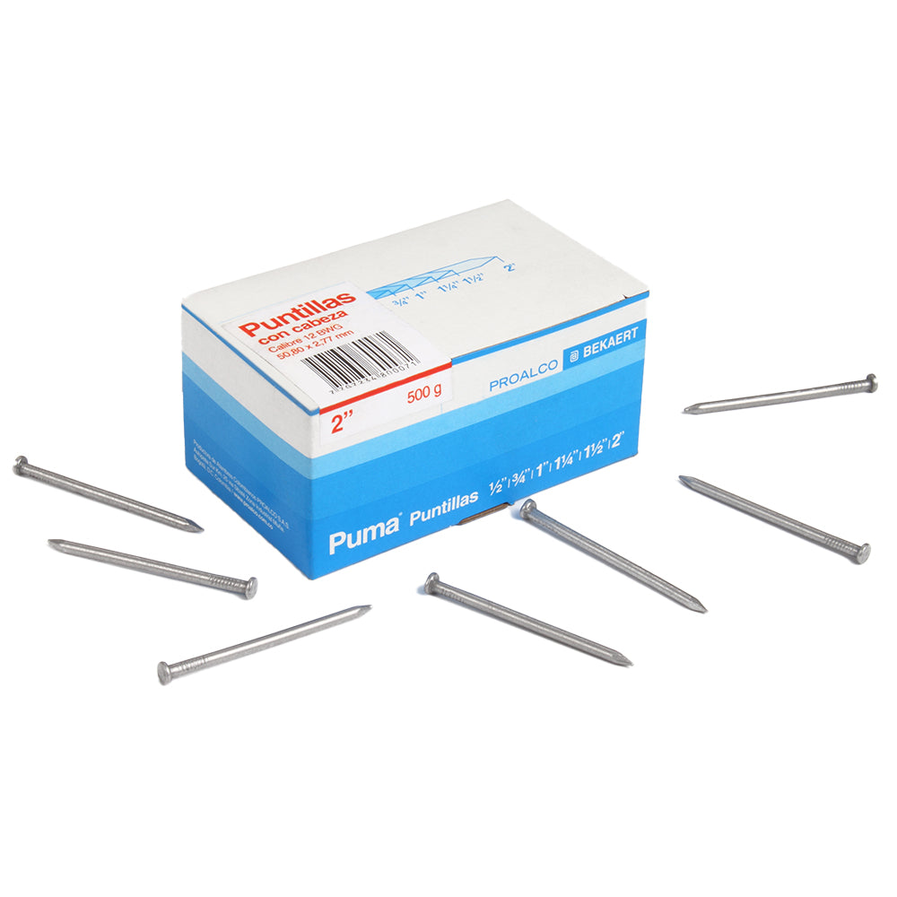 Puntilla Con cabeza 2 1/2 Caja X 50 Cajetillas de 25Kg