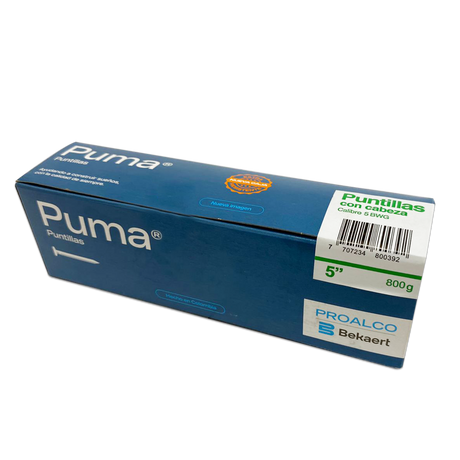Puntilla con cabeza PUMA 5 Caja X 25 Cajetillas de 800g