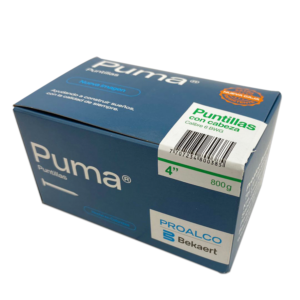 Puntilla con cabeza PUMA 4 Caja X 25 Cajetillas de 800g