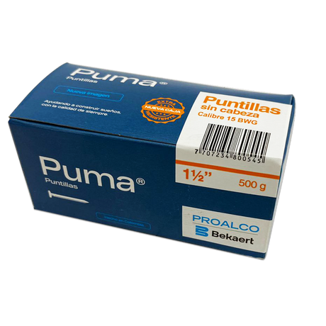 Puntilla sin cabeza 1 1/2 Caja X 50 Cajetillas de 25Kg