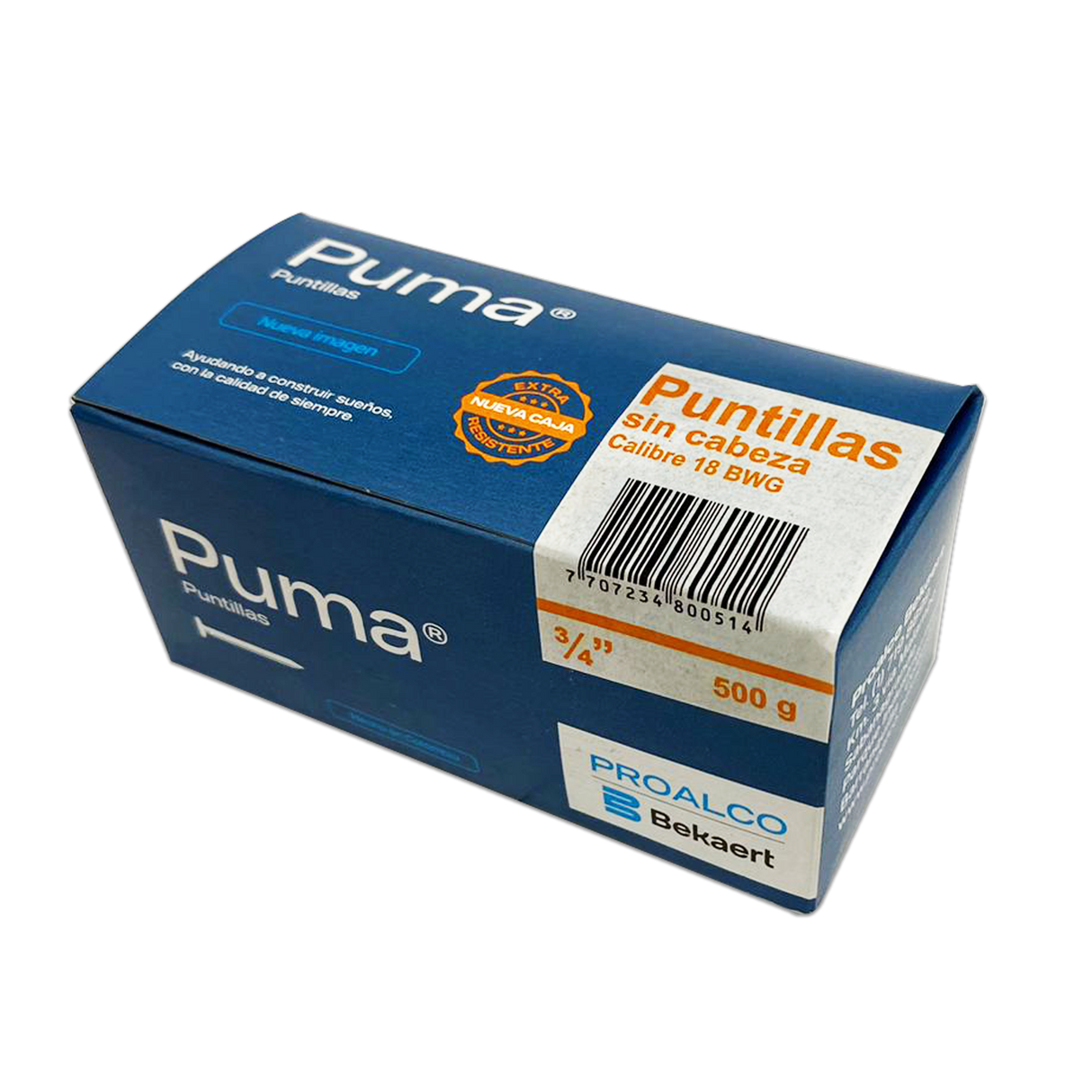 Puntilla Sin cabeza 3/4 Caja X 50 Cajetillas de 25Kg
