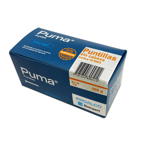 Puntilla Sin cabeza 3/4 Caja X 50 Cajetillas de 25Kg