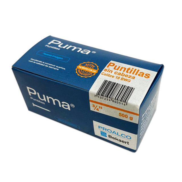 Puntilla Sin cabeza 3/4 Caja X 50 Cajetillas de 25Kg