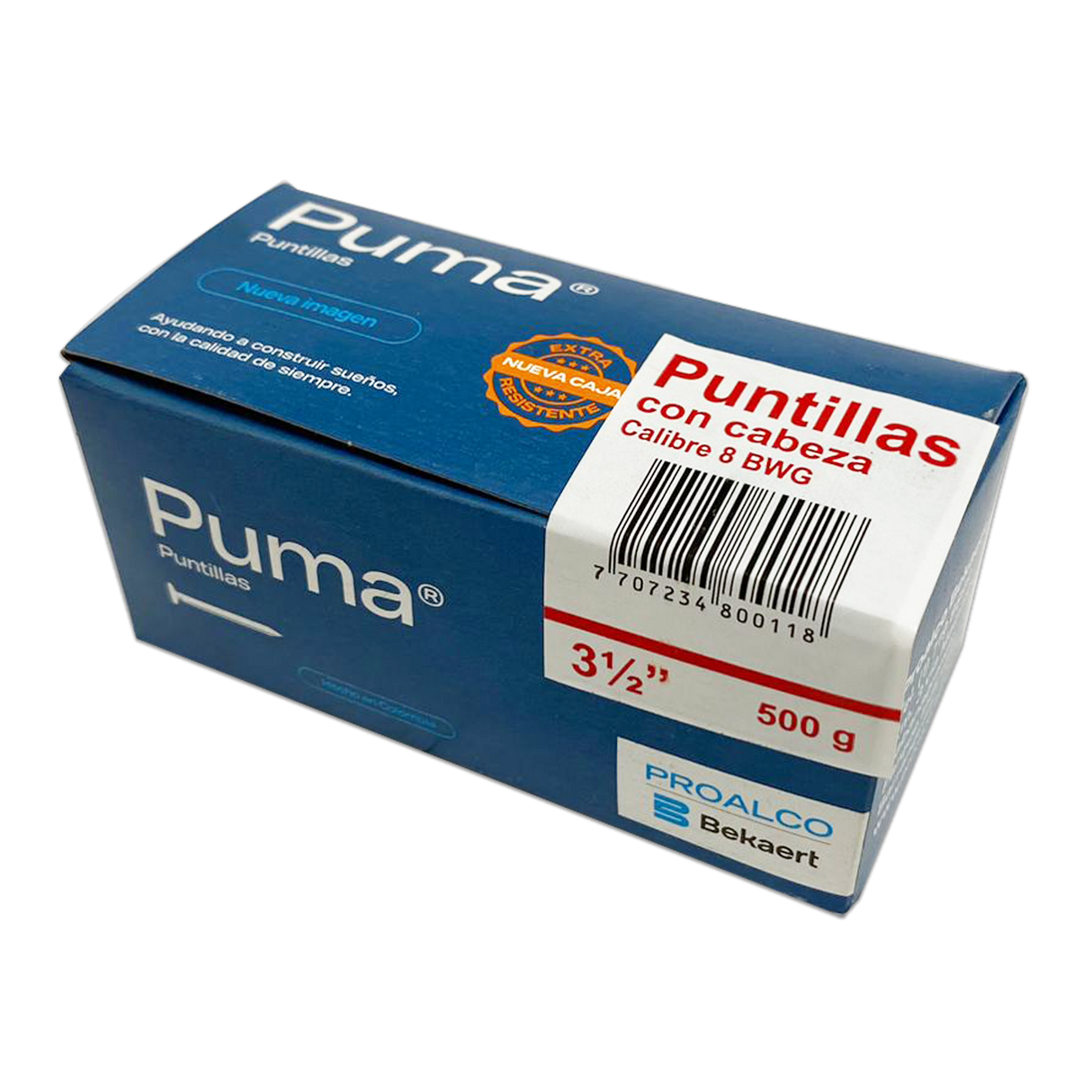 Puntilla con cabeza 3 1/2 Caja X 50 Cajetillas 25Kg